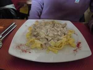 Pasta with wild mushrooms