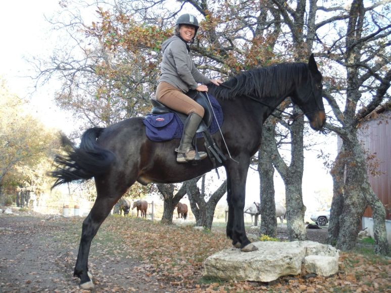 Standing on his pedestal
